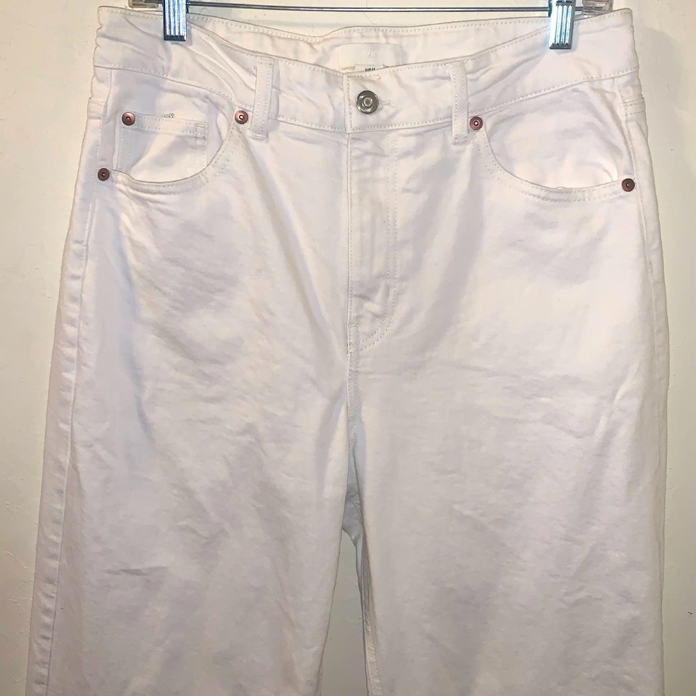 -H&M White Flare Jeans- US 12 As Is